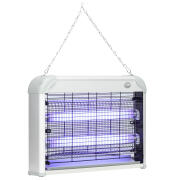 Outsunny 20W για έντομα και κουνουπιέρες με φώτα UV LED με αφαιρούμενο δίσκο, ABS και μέταλλο, 39x8x28 cm 849-019V90WT