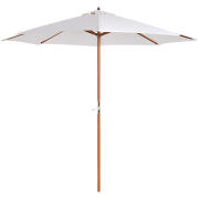 Outsunny Garden Parasol with UV Resistant Ξύλινο κοντάρι Μπεζ Φ270 x 250 cm 84D-012
