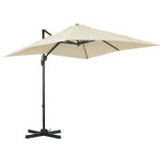 Outsunny Garden Parasol με 5 επίπεδα και ρυθμιζόμενη γωνία 360°, 245x245x248 cm, κρέμα 84D-051V00CW