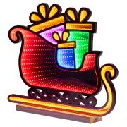 Infinity Έλκιθρο με Δώρα Φωτιζόμενο σε Ξύλινη Βάση Διπλής Όψης 64Χ46εκ.