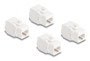 DELOCK Keystone module 86051 RJ45 σε LSA Cat.6A UTP λευκό 4τμχ