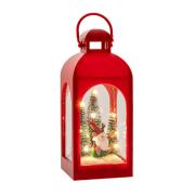 ΚΟΚΚΙΝΟ ΠΛΑΣΤΙΚΟ ΦΑΝΑΡΙ ΜΕ ΝΑΝΟ ΚΑΙ LED ΦΩΣ 8Χ8Χ20ΕΚ