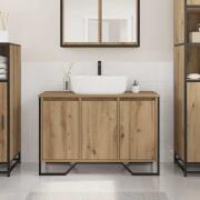 vidaXL Ντουλάπι Νιπτήρα Μπάνιου Artisan Oak 91x35x60 cm από Συνθετικό Ξύλο 869181