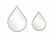 Lifa-Living Καθρέφτες "Drop Anna"  - Σετ 2 τεμαχίων Χρυσό 8719743326514