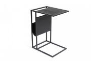 Lifa-Living Βοηθητικό Τραπεζάκι με Θήκη  για Περιοδικά 35 x 45 x 63 cm - Μαύρο 8720195389781