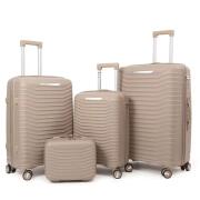 A.I Βαλίτσες Ταξιδιού με 4 Ρόδες 74x50x30 65x44x27 55x38x23 25x32x16εκ Σετ 4τμχ Χακί