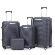 A.I Βαλίτσες Ταξιδιού με 4 Ρόδες 74x50x30 65x44x27 55x38x23 25x32x16εκ Σετ 4τμχ Σκούρο Γκρι