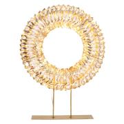 ΦΩΤΙΖΟΜΕΝΟΣ ΕΠΙΤΡΑΠΕΖΙΟΣ ΔΙΑΚΟΣΜΗΤΙΚΟΣ ΚΥΚΛΟΣ  ΣΕ ΧΡΥΣΗ ΒΑΣΗ 38Χ50Χ9ΕΚ ΜΕ 500 LED ΘΕΡΜΟ ΛΕΥΚΟ IP4