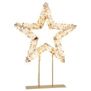 ΦΩΤΙΖΟΜΕΝΟΣ ΕΠΙΤΡΑΠΕΖΙΟ ΔΙΑΚΟΣΜΗΤΙΚΟ ΑΣΤΕΡΙ  ΣΕ ΧΡΥΣΗ ΒΑΣΗ 39Χ11Χ46ΕΚ ΜΕ 600 LED ΘΕΡΜΟ ΛΕΥΚΟ IP44