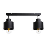 ADVITI Φωτιστικό οροφής , μέγ. ισχύος 2x60W, E27, μαύρο