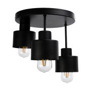 ADVITI Φωτιστικό οροφής , μέγ. ισχύος 3x60W, E27, μαύρο
