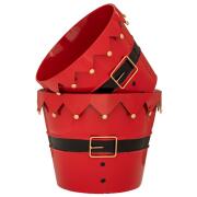 ΣΕΤ 2 ΚΟΚΚΙΝΟ ΜΕΤΑΛΛΙΚΟ ΚΑΣΠΩ 29Χ29Χ22.5ΕΚ 24Χ24Χ19ΕΚ