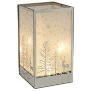 ΤΕΤΡΑΓΩΝΟ ΓΥΑΛΙΝΟ LED ΚΗΡΟΠΗΓΙΟ ΜΕ ΧΡΙΣΤ ΝΙΚΟ ΣΚΗΝΙΚΟ 10Χ10Χ18ΕΚ ΜΠΑΤΑΡΙΑΣ