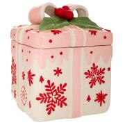 ΛΕΥΚΗ ΡΟΖ ΚΕΡΑΜΙΚΗ ΜΠΙΣΚΟΤΙΕΡΑ ΣΕ ΣΧΗΜΑ ΔΩΡΟΥ 17Χ17Χ23ΕΚ