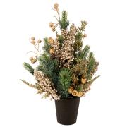 ΠΡΑΣΙΝΟ ΔΕΝΤΡΟ ME ΣΑΜΠΑΝΙ BERRIES ΚΑΙ  ΚΟΥΚΟΥΝΑΡΙΑ ΣΕ ΠΛΑΣΤΙΚΗ ΓΛΑΣΤΡΑ 43ΕΚ