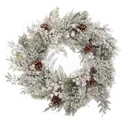 ΧΙΟΝΙΣΜΕΝΟ ΣΤΕΦΑΝΙ ΜΕ ΛΕΥΚΑ BERRIES ΚΑΙ ΚΟΥΚΟΥΝΑΡΙΑ 55ΕΚ