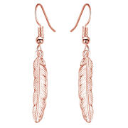 Philip Jones Σκουλαρίκια Φτερά Χρώματος Ροζ - Χρυσό