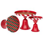 A.I. Decoration Σετ Πιατέλες με Πόδι 3Τμχ. Ø25 25εκ. Ø30 30εκ. Ø42 32εκ.