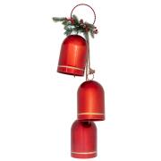 A.I. Decoration Καμπάνες Στολισμένες Μεταλλικές 30Χ25,5Χ90εκ. Κόκκινες