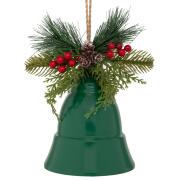 A.I. Decoration 94025 Καμπάνα Κρεμαστή Στολισμένη Μεταλλική 25x25x28cm Πράσινη