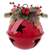 A.I. Decoration 94028 Κουδούνα Κρεμαστή Στολισμένη 35Χ35Χ45εκ. Κόκκινη