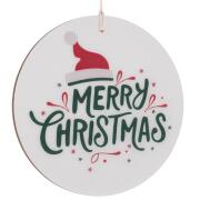 ΞΥΛΙΝΟ ΚΡΕΜΑΣΤΟ ΣΤΟΛΙΔΙ MERRY CHRISTMAS Φ20ΕΚ