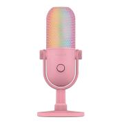 Razer SEIREN V3 CHROMA - QUARTZ - RGB USB Condenser Microphone - Gain Limiter - Build-in Shock Absor