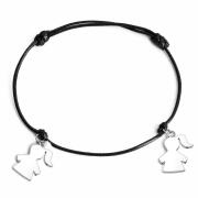 Philip Jones Βραχιόλι με 2 Ασημένια Girl Charms