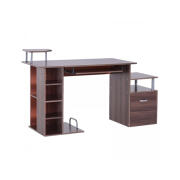 HOMCO Mύλινο Γραφείο με Θέση για Υπολογιστή και Πληκτρολόγιο 152 x 60 x 88 cm  A2-0082