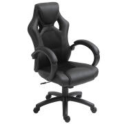 HomCom Καρέκλα γραφείου Gaming Style, Μαύρη A2-0089