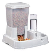 Αυτόματη ταΐστρα & ποτίστρα AG684 για σκυλιά & γάτες 5L & 0.5L λευκή