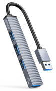 ORICO USB hub AH-A13 4x θυρών USB 3.0 5Gbps USB σύνδεση γκρι