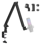 PRIZMORA βάση γραφείου για μικρόφωνο/smartphone AS26 με βραχίονα 2 σημείων μαύρη