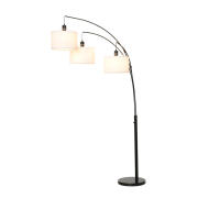 HOMCOM  Επιδαπέδιο Μεταλλικό Τρίφωτο Φωτιστικό με Εύκαμπτους Βραχίονες και Μαρμάρινη Βάση Ε27 40 W B31-248V90