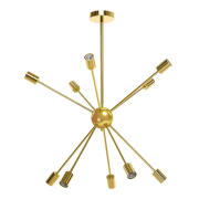 HOMCOM Μεταλλικό Κρεμαστό Φωτιστικό Οροφής Πολύφωτο Ε27 10 x 25 W B31-431V00GD