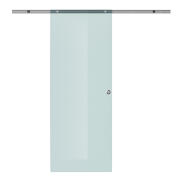 Homcom Συρόμενη πόρτα Frosted Glass και πίστα αλουμινίου, 77,5x205cm B70-007