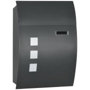 HOMCOM Μεταλλικό Γραμματοκιβώτιο 45 x 10 x 32 cm B80-012V00CG