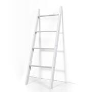 COSTWAY Ξύλινη Ραφιέρα - Σκάλα Τοίχου 50 x 7,5 x 137 cm  Χρώματος Λευκό   BA7730WH