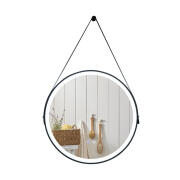 Costway Στρογγυλός Επιτοίχιος Μεταλλικός Καθρέπτης Μπάνιου με LED Φωτισμό 60 cm Costway BA7801DE