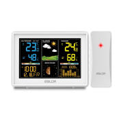 Baldr  Ασύρματος Επιτραπέζιος Μετεωρολογικός Σταθμός με LCD Οθόνη BD-907-White