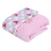 Βρεφική Κουβέρτα Pink Heart 80x100 cm