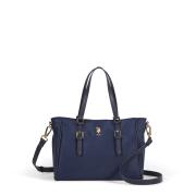 US Polo Asss. Τσάντα χειρός με ιμάντα 30x22x13cm Houston Navy