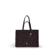 US Polo Assn. Τσάντα ώμου L Jacquard Dark Brown