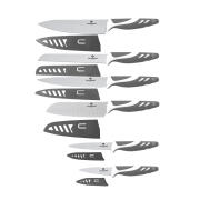 Σετ Μαχαίρια 12 τμχ από Ανοξείδωτο Ατσάλι με Προστατευτικό Κάλυμμα Χρώματος Γκρι Blaumann BL-5024