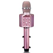 Lenco Bluetooth Μικρόφωνο BMC-090 για Karaoke Ροζ Ασημί