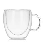 Ποτήρι Κούπα Διπλότοιχο με χερούλι Βοριοπυριτικό  250 ml