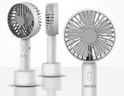 BRUNO BRN-0229 Φορητός ανεμιστήρας χειρός επαναφορτιζόμενος με βάση και λουράκι μεταφοράς λευκός-γκρί