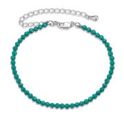 BAMOER βραχιόλι BSB204-GN με συνθετική τουρκουάζ ασήμι 925 πράσινο