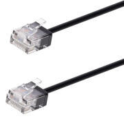 POWERTECH καλώδιο δικτύου CAB-N428 Cat 6A U/UTP ultra slim copper 500MHz 0.15m μαύρο