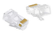 POWERTECH βύσμα RJ45 CAB-N447 ανοιχτού τύπου Cat 6/6a UTP διάφανο 50τμχ